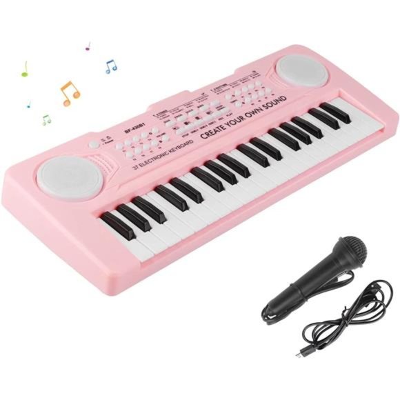 Keyboard Piano for Kid 37 Keys Music Piano with Microphone Portable Musical Toy - Picture 1 of 6